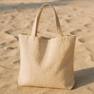 Breathable Linen Tote Bag for Summer & Casual Outings